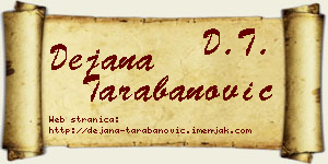 Dejana Tarabanović vizit kartica
